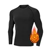 J07 Pure Black Long-Sleeve T-Shirt [Fleece Lined]