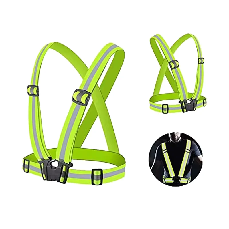 HCSP Security Jacket Construction High Visibility Pockets Reflective Safety Work Vest Led Turn signal Reflective Vest