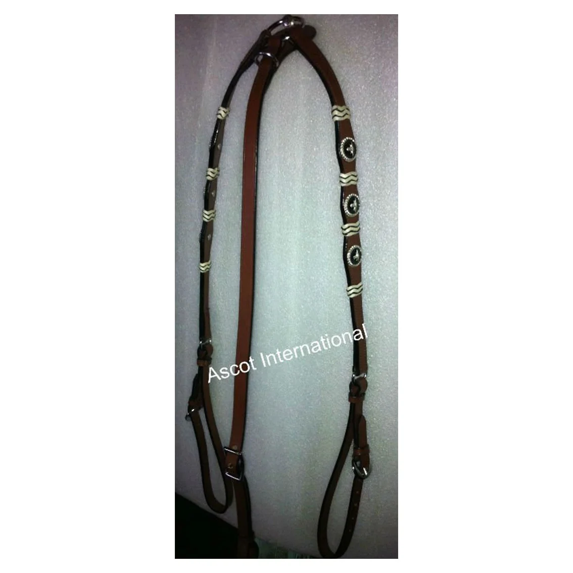 Genuine Leather Custom Western Horse Breast Collar Breast Plate Silver