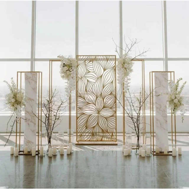 Wowork Metal Event Supplies Acrylic Backdrop Stand For Wedding Party