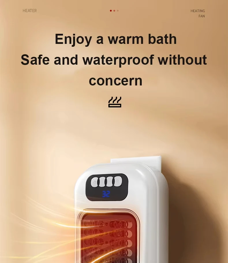Mini Heater, LCD, PTC, 400W, 200ft - detail 4