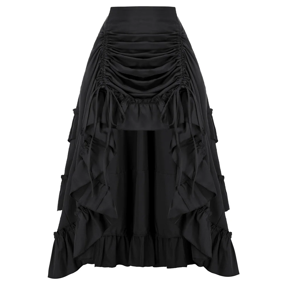 Scarlet Darkness Renaissance-rok voor dames, vintage, middeleeuwen