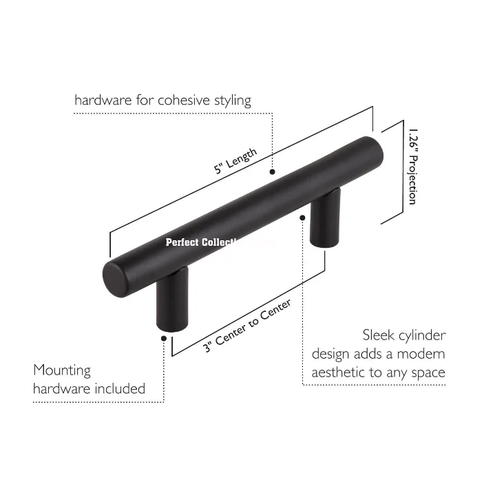 Matt Black Knobs Kitchen Door Handles Drawer Cupboard Door Handle Handles And