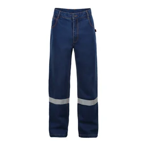 Flame Resistant Flame Retardant Fireproof Reflective Work Pants Made From Durable FR Fabric for Welding and Construction Safety