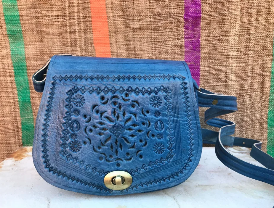 Colored Moroccan Boho Crossbody Bag In Natural Leather colored-moroccan-boho-crossbody-bag-in-natural-leather