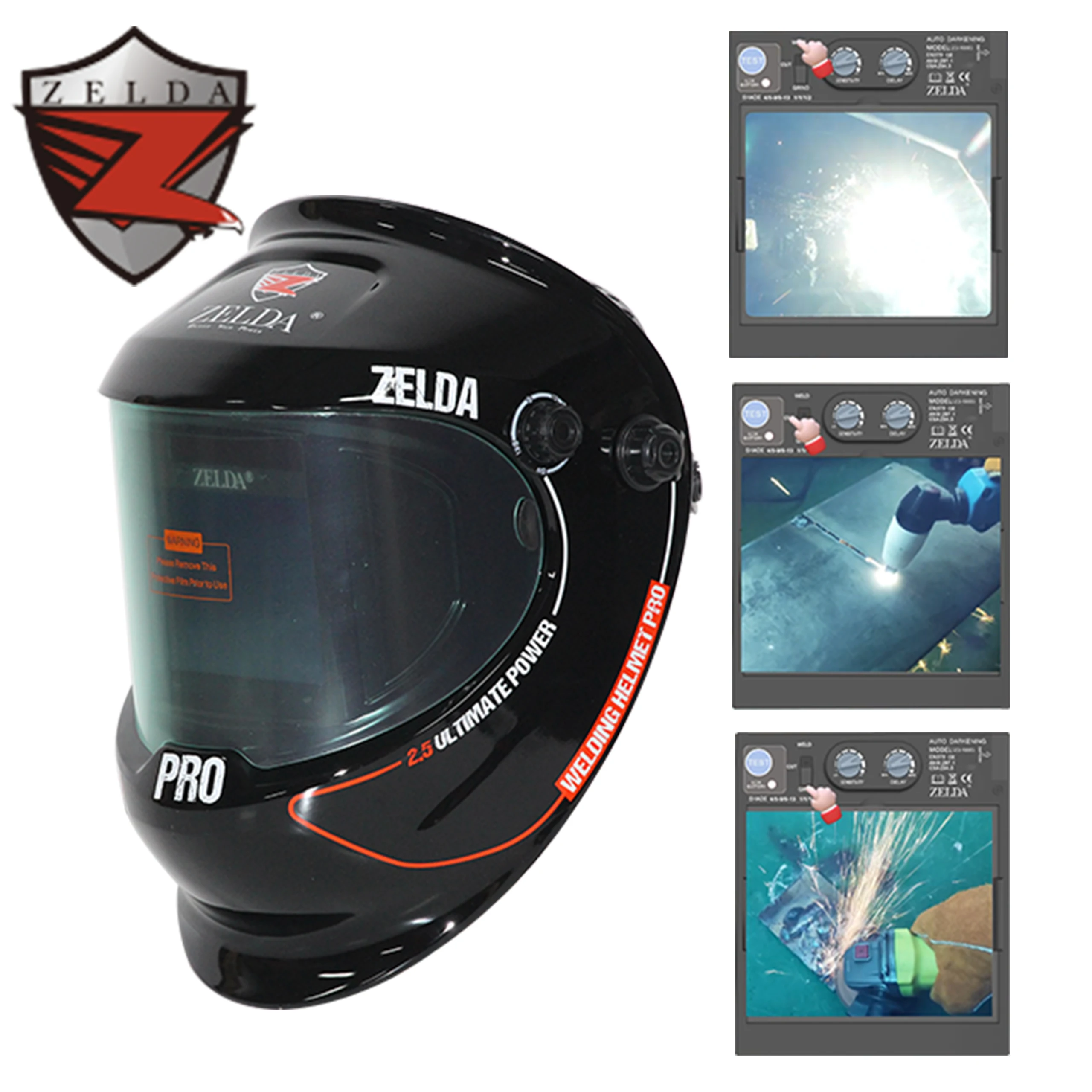 Casco Per Saldatura Automatico - Maschera Per Saldatura Con 2 Lenti E 2 Sensori Di Filtro Di Oscuramento Regolabili Din9 13 Per Saldatura Ad Arco Mig Tig Mag Classe Energetica A 81597618