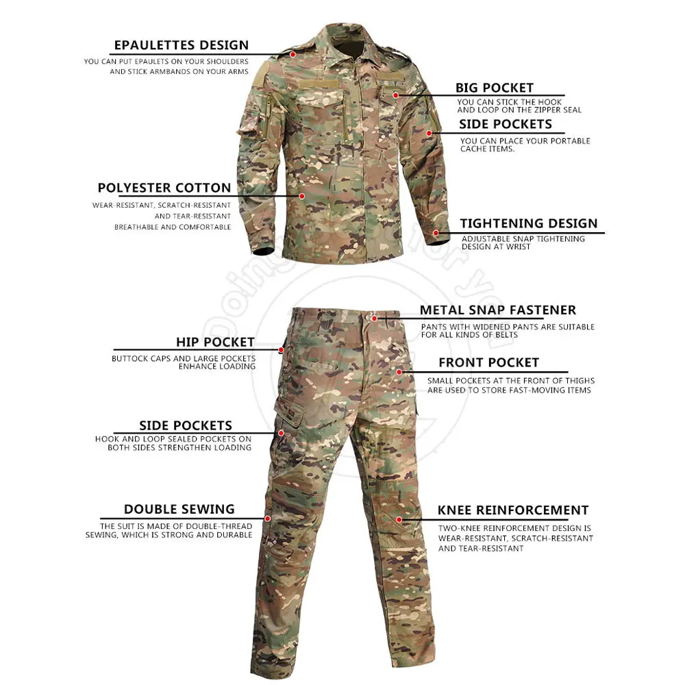 Design Custom Hunting Uniform Sets Combat Suit Wear Men Tactical ...