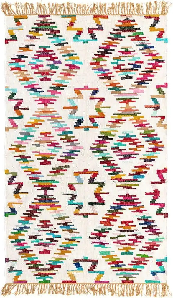 Eco Friendly Indian Dhurrie Rugs Cotton Rugs Chindi Rag Rugs Decorative Bath Mat Living Room Bed Room