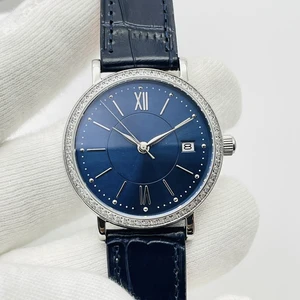 2026 New Custom-designed Stylish Blue Dial Men's Mechanical Watch Genuine Leather Strap Waterproof Automatic Luxury Brand Watch