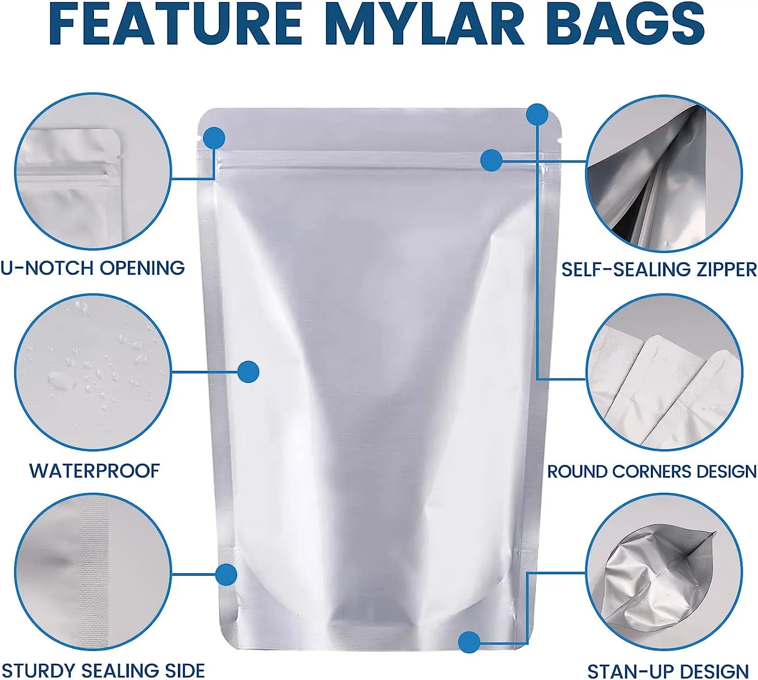 Vietnam Good Price Aluminum Foil Resealable Zipper Pouches Mylar Bags