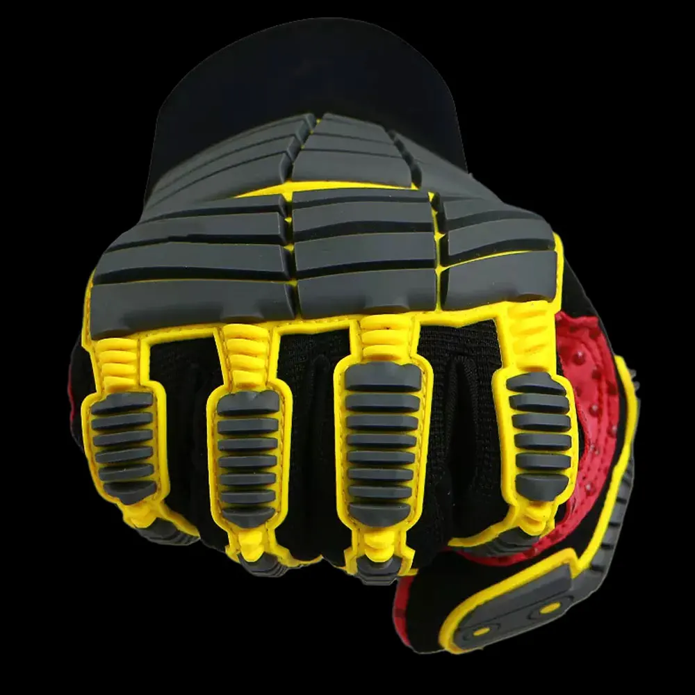 High Quality Oil And Gas Oilfield Impact Gloves Cotton Palm With Full