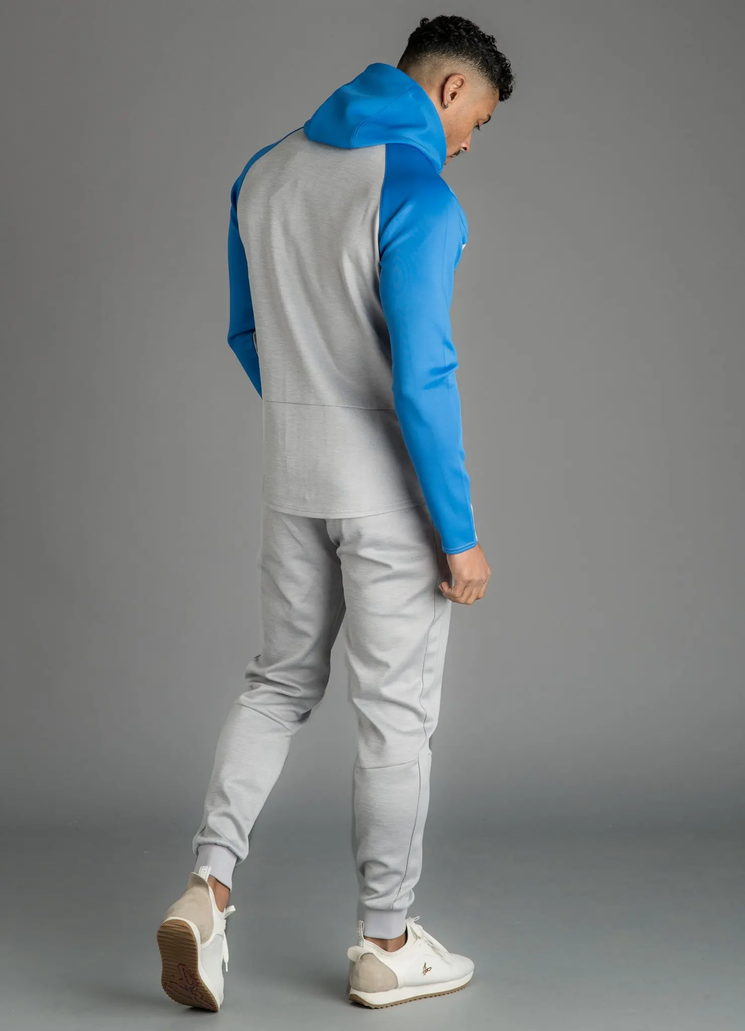 Royal Blue With White Color Slim Fit Men Tracksuit Manufacture By Hawk