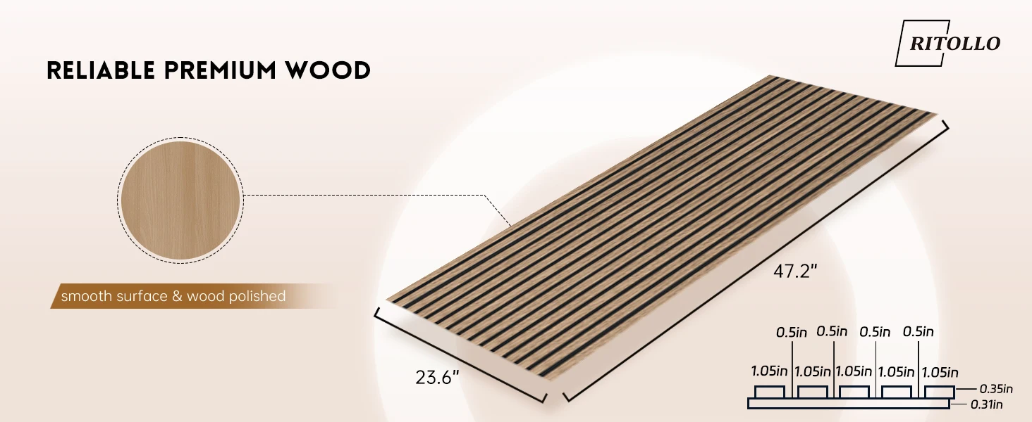 4-Piece Modern Acoustic Slat Wood Panels 3D Soundproof Wall Panels Natural Walnut for Hotel and Home Use manufacture
