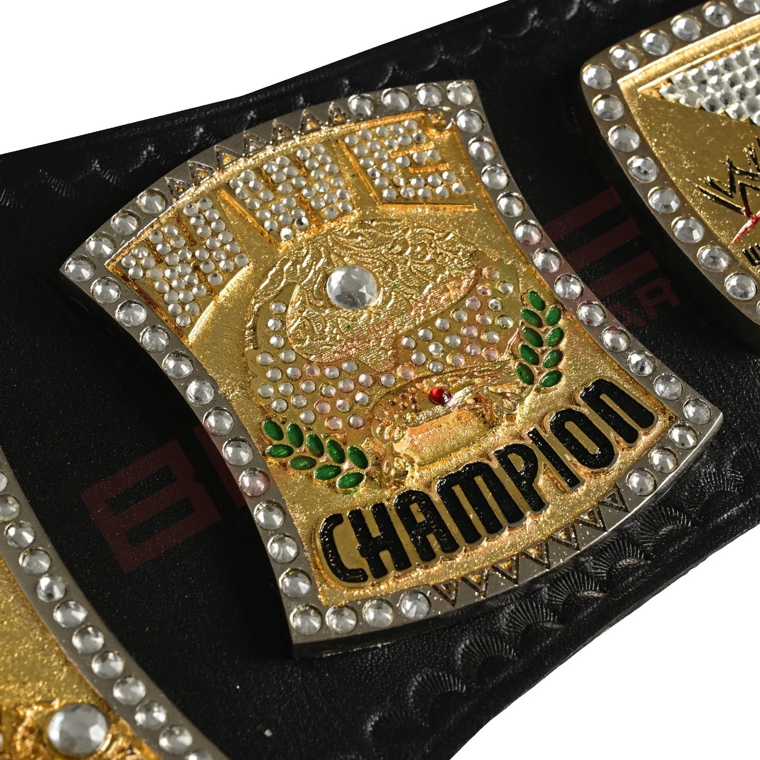 Custom WWE Spinner Belt - Genuine Leather and Zinc Alloy, Accepts