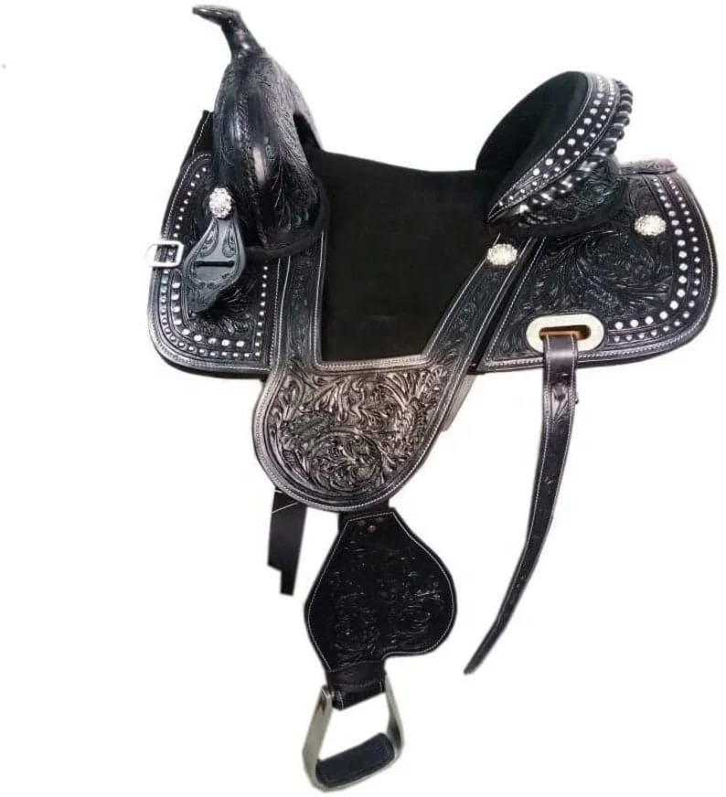 Best Selling American Smart Horse Western Saddle Genuine Leather Horse Riding Products Custom