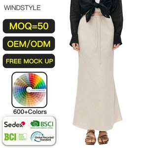 Custom Women's Skirts Breathable High Waist Skirt Decoration Korean Style Empire Summer Skirts