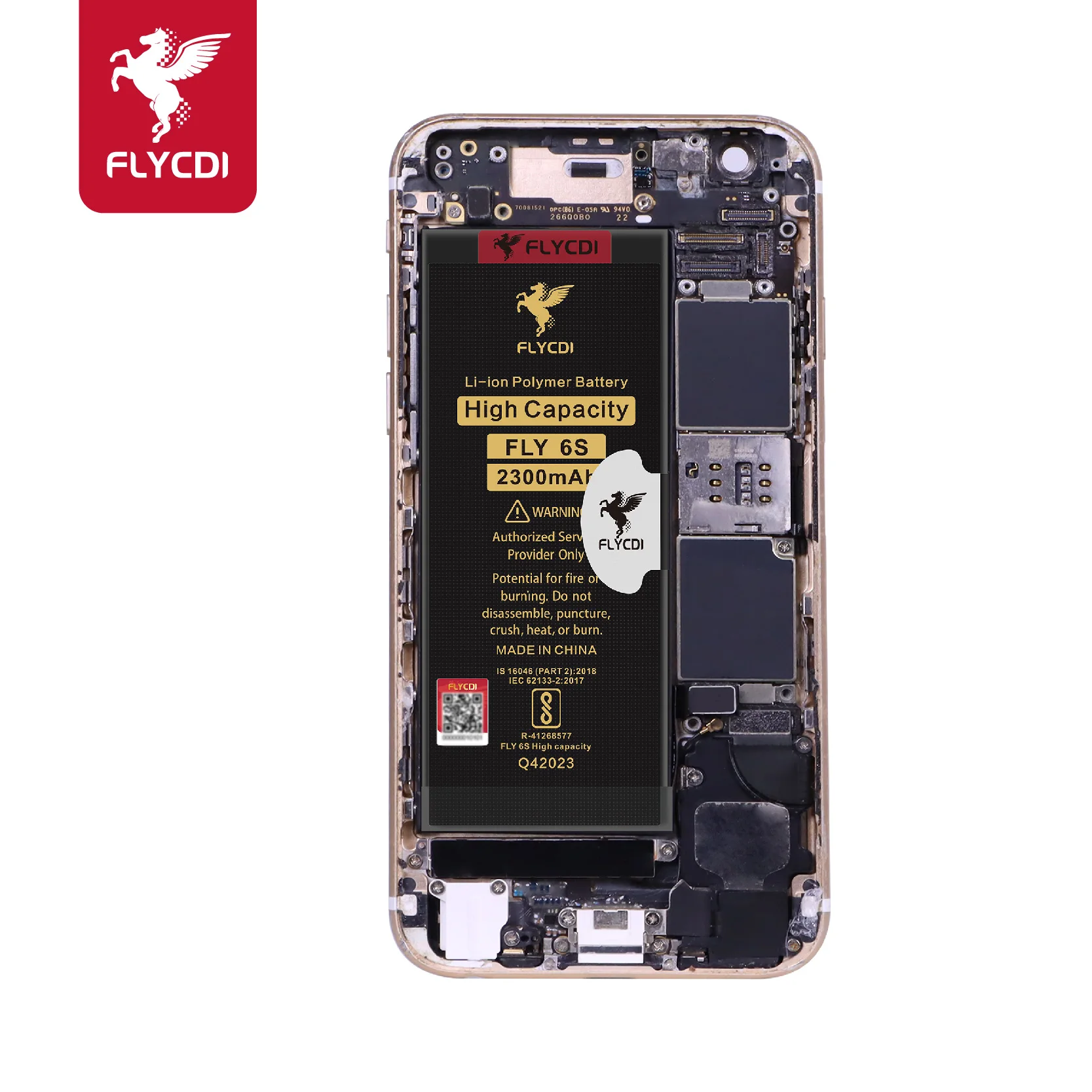 FLYCDI Brand New for Iphone 6S 6P 6Sp 7P 8P X Xr Xs 11 12 13 14 15Pro  All Models Cycle High Capacity Phone Battery
