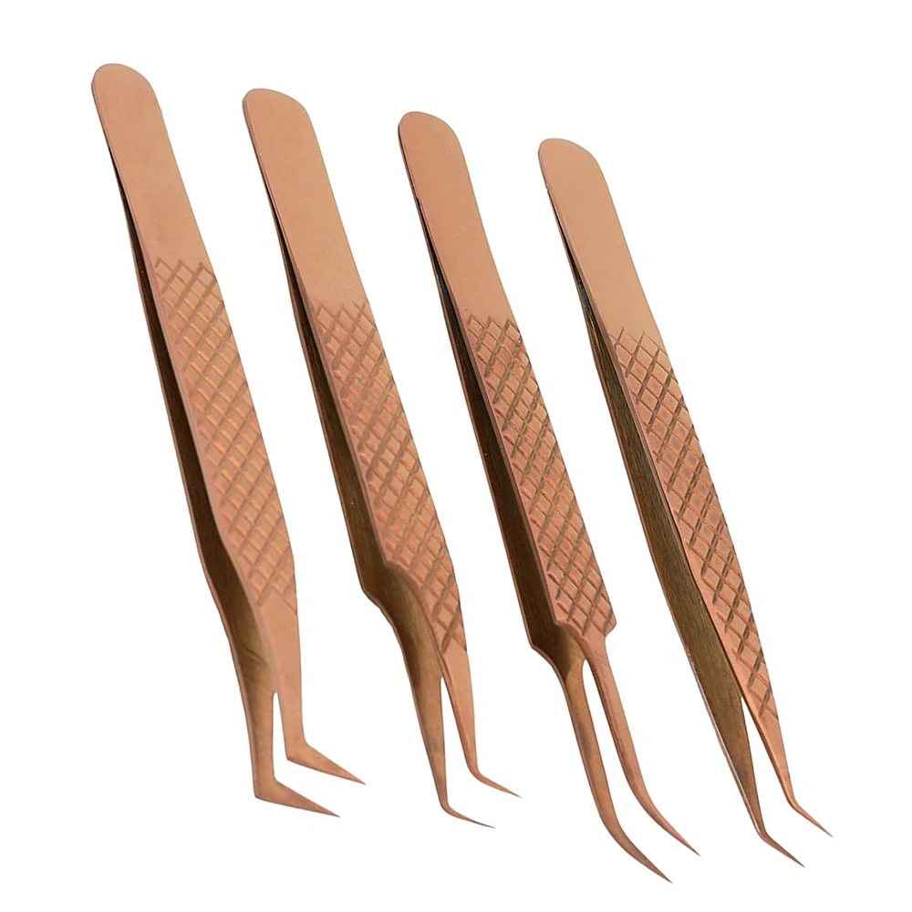 Custom Made Lash Extension Tweezers Fiber Tip Slim Thin Straight Volume