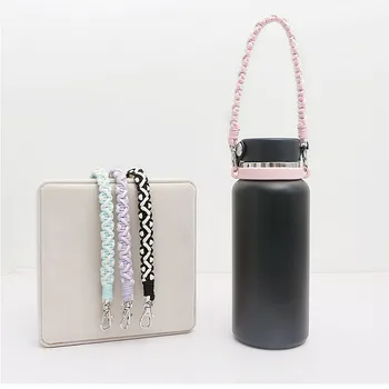 New Trending Stanley Sports 40oz Handwoven Wool Water Cup Strap Food Grade Water Bottles Lanyard Thickened Cup Holder