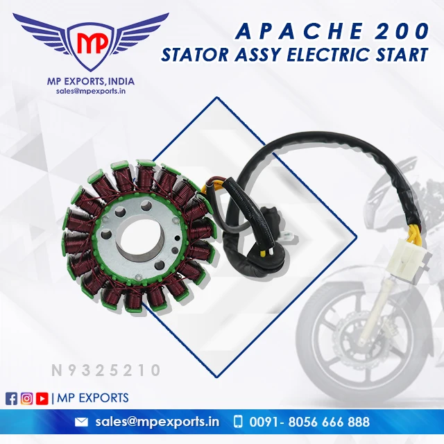 STATOR ASSY ELECTRIC START for TVS Apache RTR 200 2W Spare Parts Available for Sale at Very Affordable Price