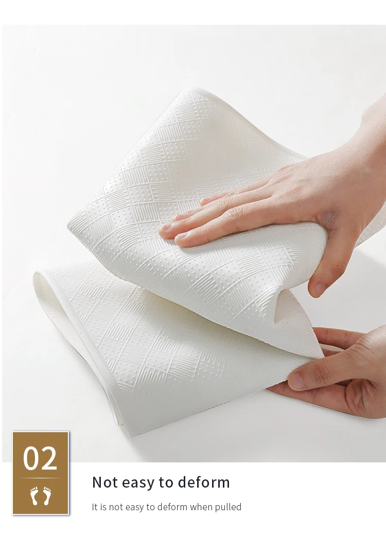 Customize Machine Washable Safe For Elder Kids Adult Clear Bath Mat Non