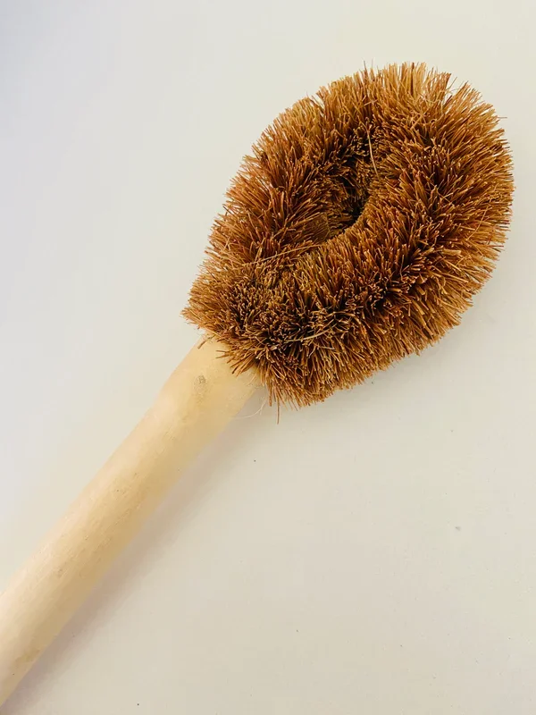 Counter Brush with Wood Handle-Black Coconut fibers- Wholesale