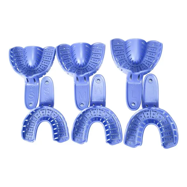 Orthodontic implant teeth tray disposable adjustable perforated sterilization plastic dental impression tray