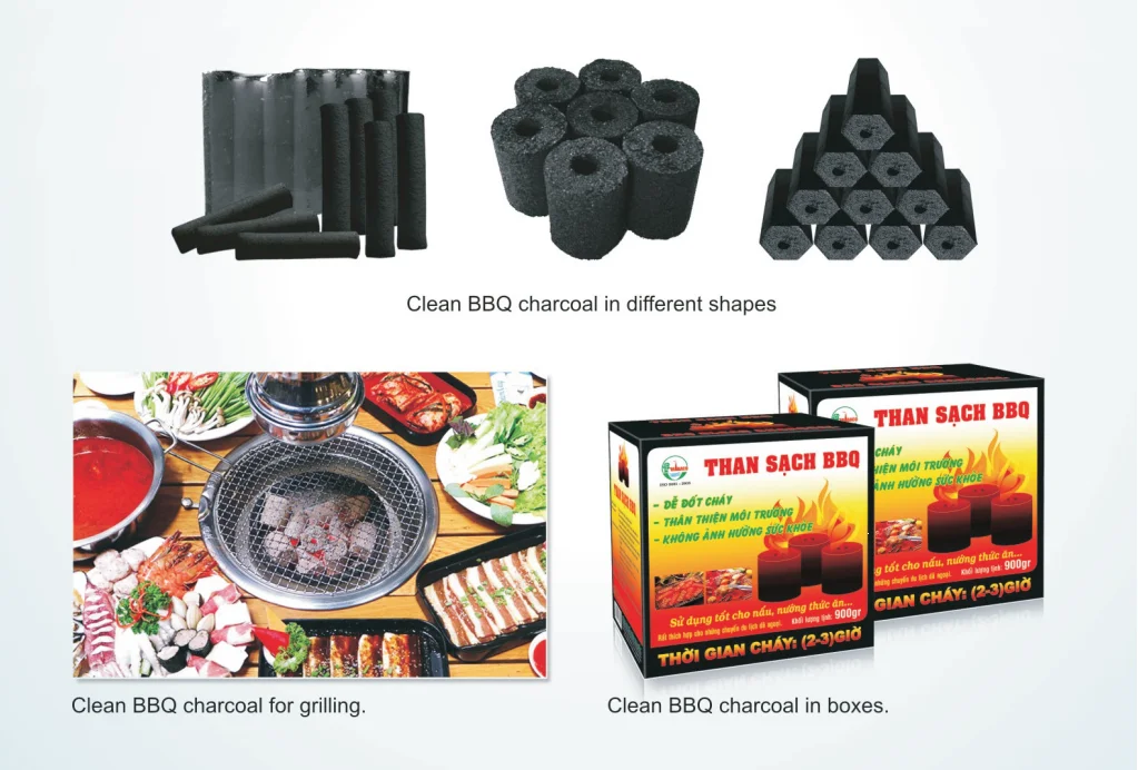 Coconut Shell Charcoal Briquettes High Quality High Power For Grilling