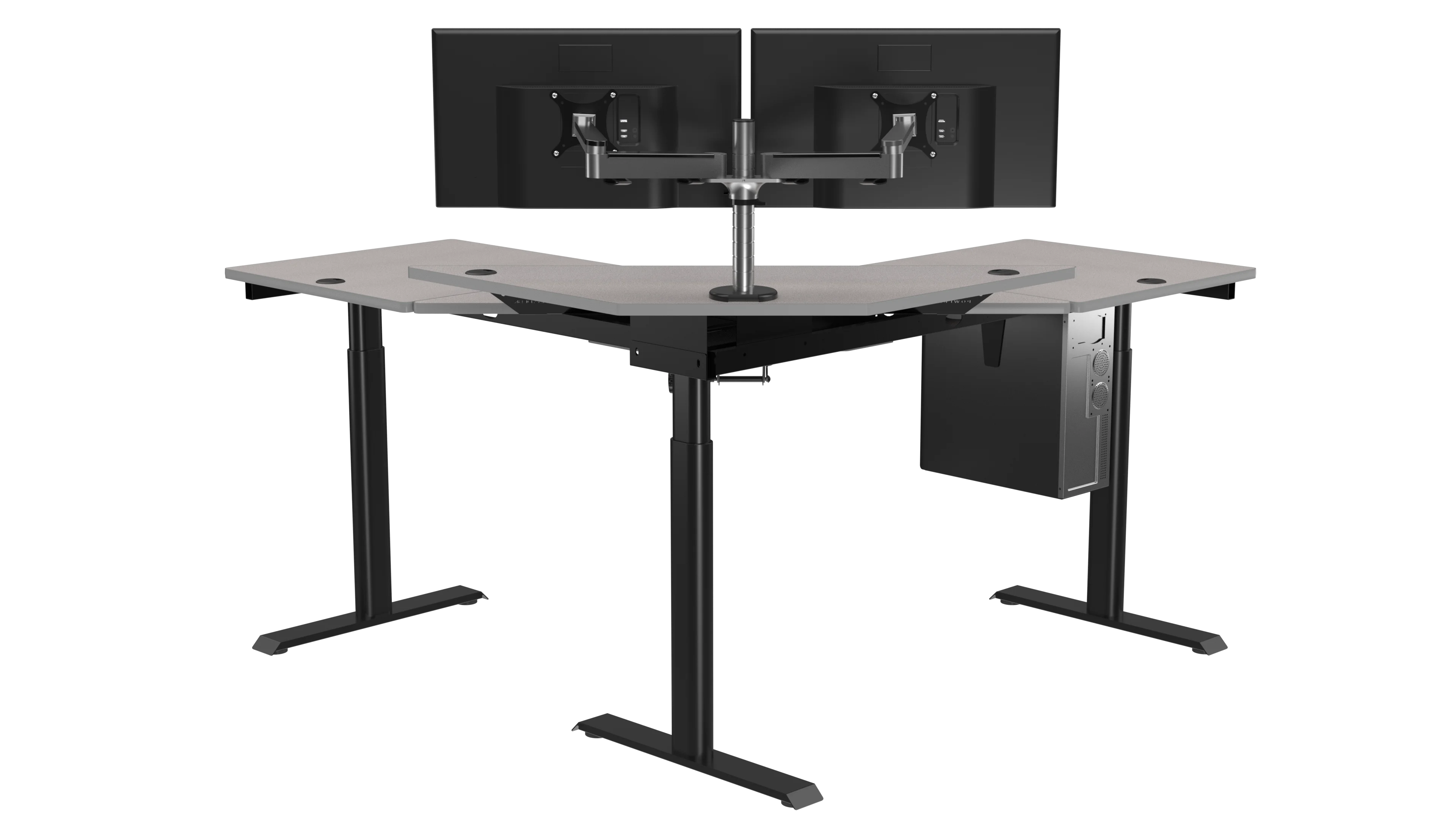 Конвертируемый Электрический регулируемый по высоте угловой стоячий стол VersaDesk PowerLift для домашнего офиса школы или гостиной