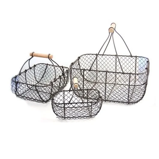 Custom Supermarket Wire Shopping Basket Popular Retail Product Home 