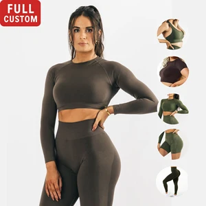 High Waisted Workout Leggings Yoga Set Womens Gym Sets Seamless Plus Size Workout Clothing Yoga Sets Fitness Women