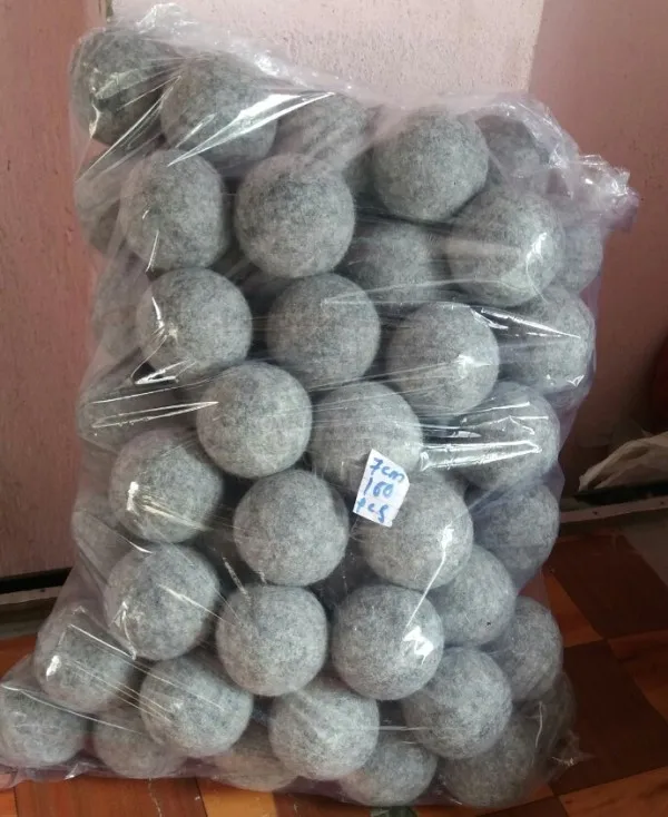 Best 2024 Laundry Products Washing Dryer Ball White Solid Color Wool Felt Plain Dryer Balls For