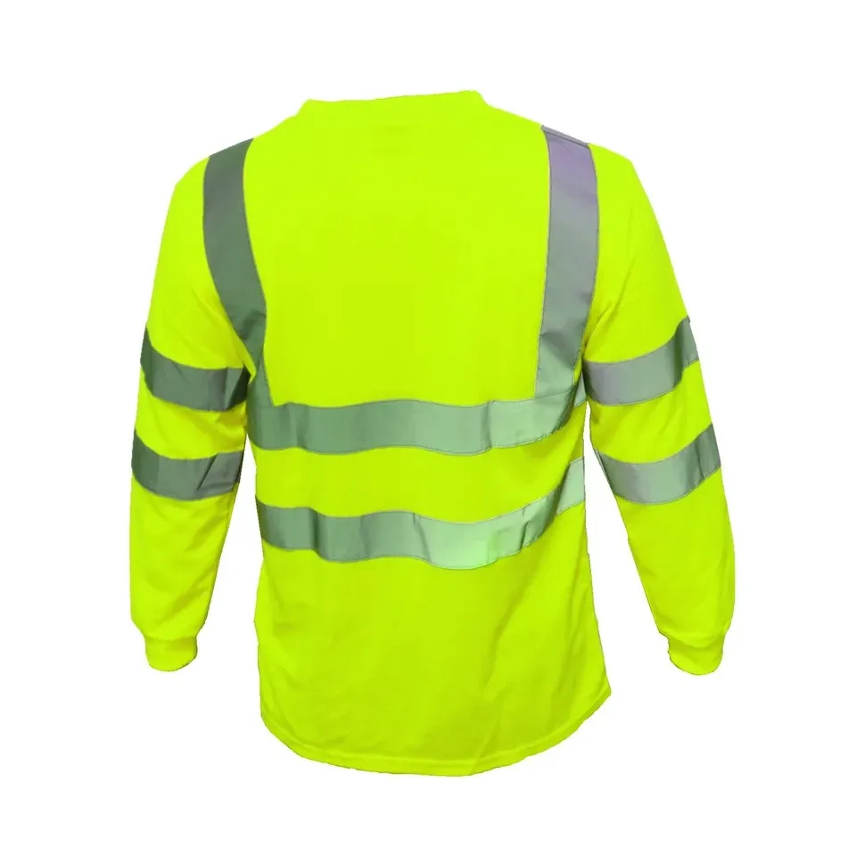 Customized Manufacture Hi Vis Workwear Mesh Construction Neon Shirt