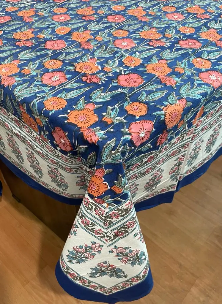 High Quality Wholesale Table Cover Wedding Cotton Hand Block Printed