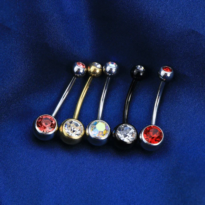 14g Wholesale Custom Multi Colors Surgical Stainless Steel Navel Belly