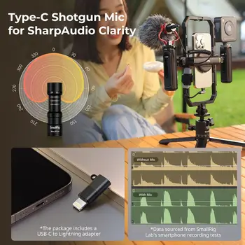 SmallRig All-in-One Universal Quick Release Phone Video Rig Kit Pro, Phone Stabilizer Rig Kit with LED Light Microphone QR product image