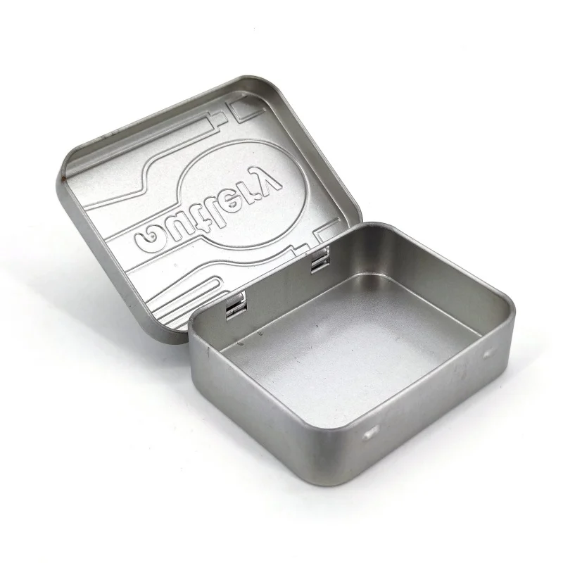 82x60x21Hmm Rectangular Custom Tin Box With Hinged Lid for Mints ...