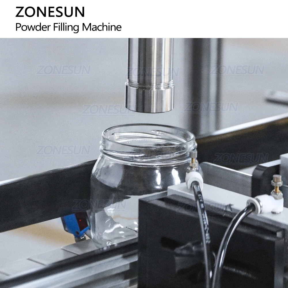 ZONESUN ZS-FM5A Automatic Auger Dry Milk Protein Powder Filler Talc Powder Bottle Filling Machine With Screw Conveyor Feeder