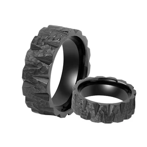 Motorcycle Tire Zirconium Rings for Men Fashion Jewelry Engagement Wedding Bands Tizti Ring
