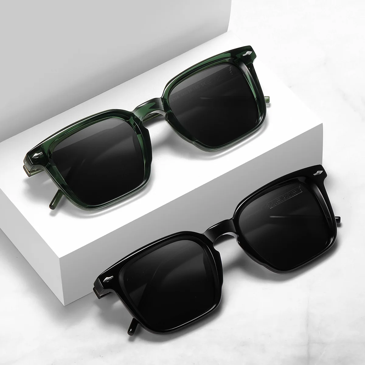 Logo Custom Fashion Men Women Square Polarized Sun Glasses