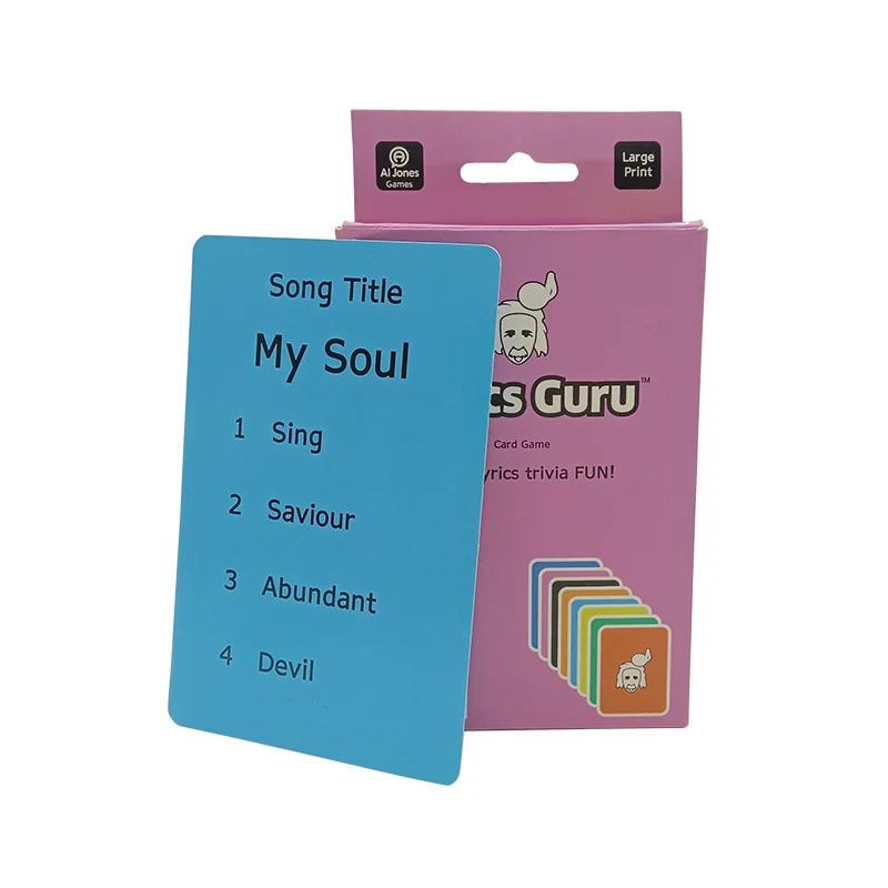 Custom Eco-Friendly Paper Playing Cards Fun Educational Learning Tools for Children Braille Music Singing Flashcards