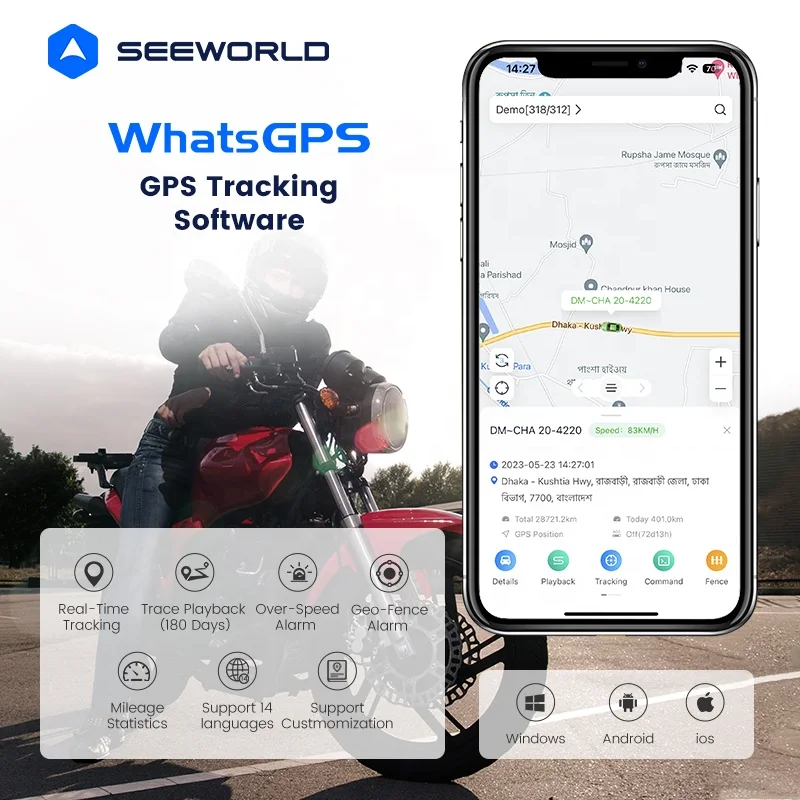 Electric Scooter Security with Android & IOS App Car GPS Tracker for Ebike Tracking Device