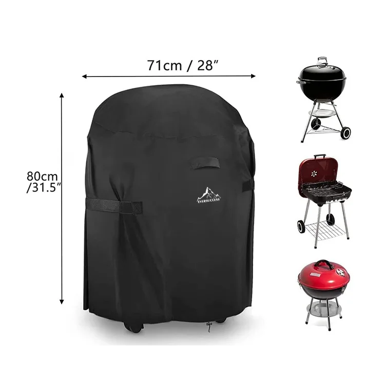 Outdoor Custom Oem Uv Dust Water Resistant Waterproof Charcoal Gas Bbq 30 Inch Round Barbecue