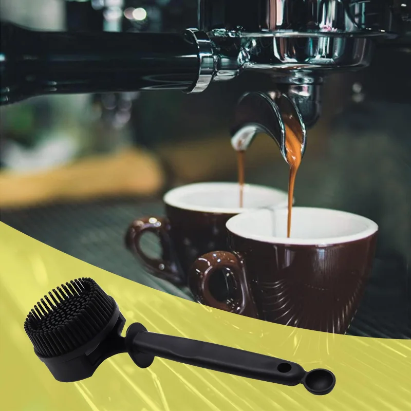 Coffee machine silicone cleaning brush coffee brush Long handle brewing head cleaning brush