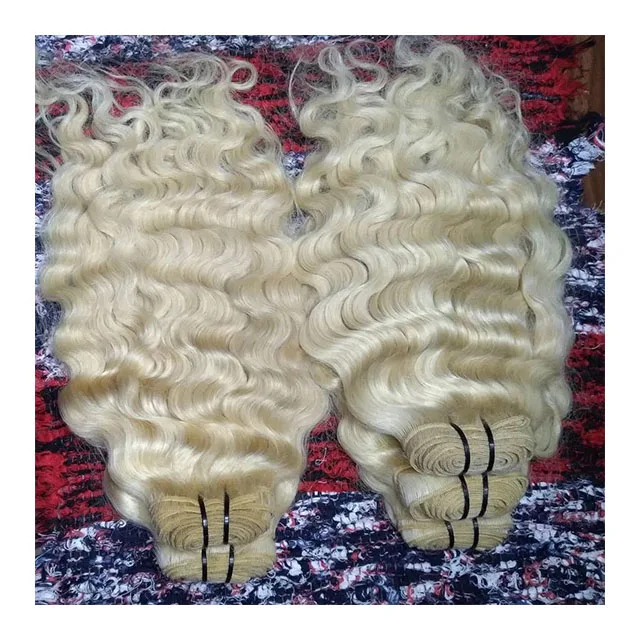8-32 Inch Raw Human Hair Remy Indian Wig With 613 Color Blonde Loose Bulk Curly Hair Wholesale for Braiding Straight Styles