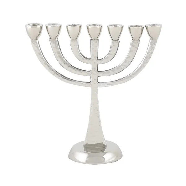 Nambe Illume Menorah Candle Holder, Decorative Menorahs For Chanukah 9 Branches Made Of Metal Alloy 14 Inch Designed By Todd Myers
