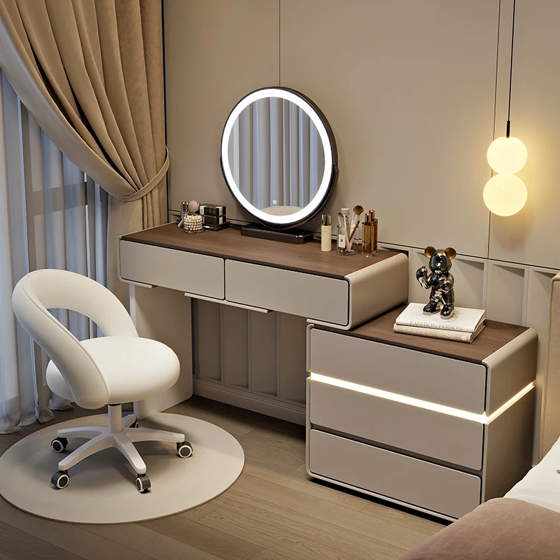 Modern Luxury Design Dressing Table with LED Mirror Modern Luxury Design Dressing Table with LED Mirror