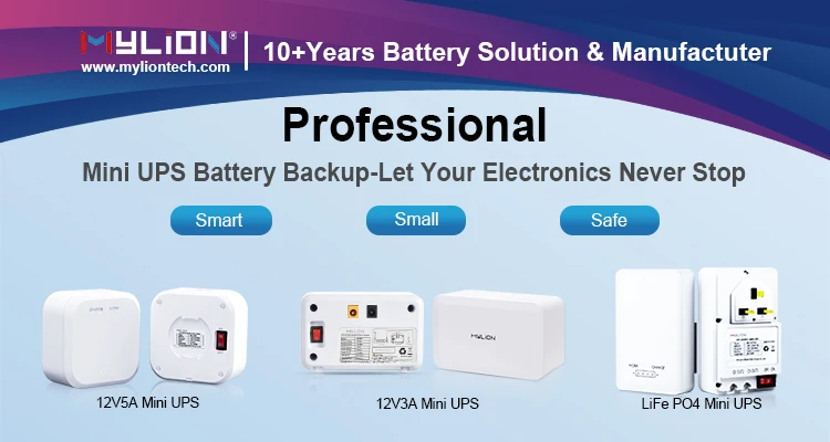 12V 3A Mini UPS High-Power 12000mAh Backup Battery for Home Office ...