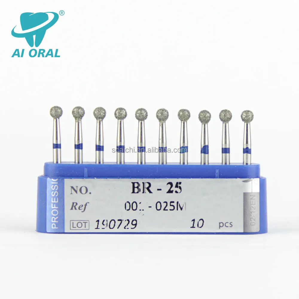 BR-25 Durable Diamond-Coated Dental Bur for Low-Speed Handpieces