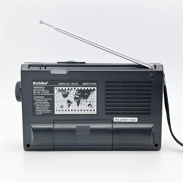Kchibo Powerful Portable World Radio Receiver With 18650 Rechargeable